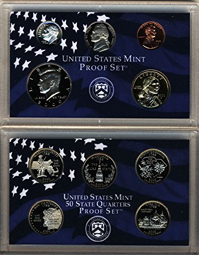 Монетен двор на САЩ 2000-те години С 10 монети, Покрити с Пробен Набор От OGP Proof