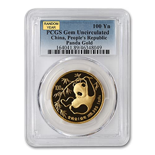 1982-2015 (Случаен година) Китайски златни монети, в кюлчета с изображение на Панда с тегло 1 унция, Скъпоценен камък, Без да се прибягва