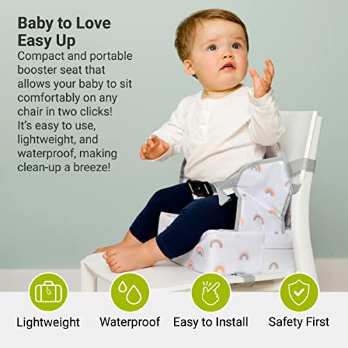 Детско столче-седалка с подлакътници BabyToLove Easy Up | Леко в пътя и удобно за носене | Rainbow
