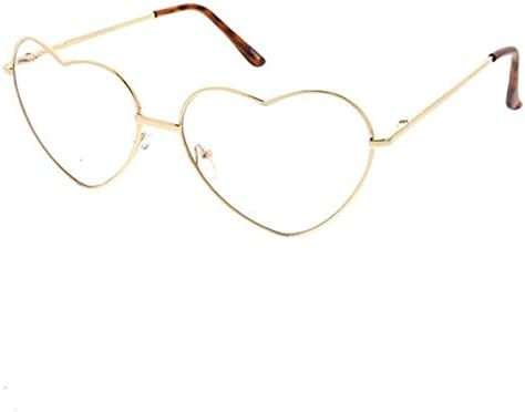 Мода Култура Метална Рамка с формата На Сърце Син Светофильтр Очила