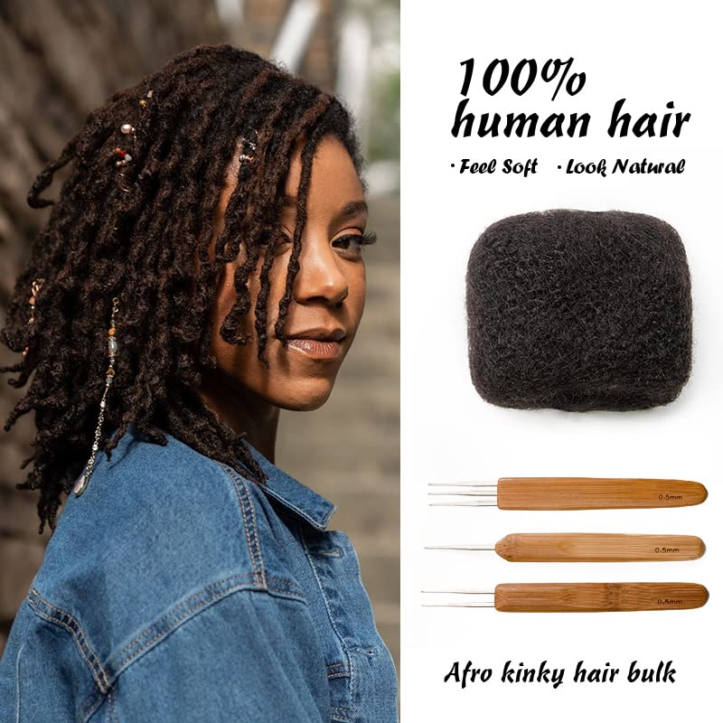 FAMILOCS Гъста Афро Извратени Обем 100 ％ Човешка коса за Къдрици, Изграждане, Ремонт Къдрици, Скручиваний и Косичек 10 Греди