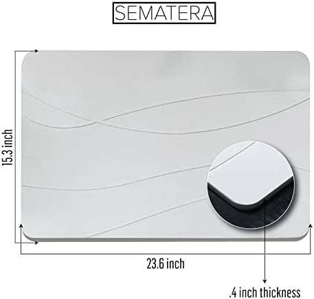 SEMATERA - Луксозна Каменна подложка за баня, душ и коридор, от Диатомовой глина с не-хлъзгава повърхност, Под килимче за банята, Супер