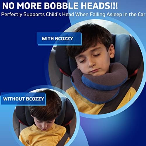 Възглавница за пътуване BCOZZY Kids, която поддържа брадичката, за деца 3-7 години - Предотвратява падането на главата напред – Незаменим