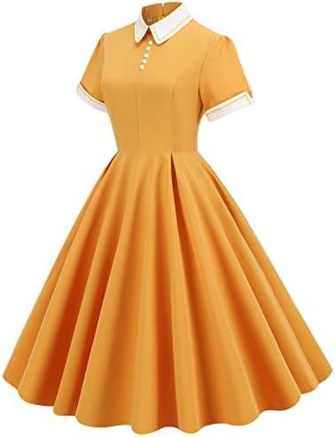 Жена Винтажное рокля на 1950-те години В Ретро Стил Коктейл рокли за Абитуриентски бал в стил Одри Хепбърн, Елегантни Рокли-люлка