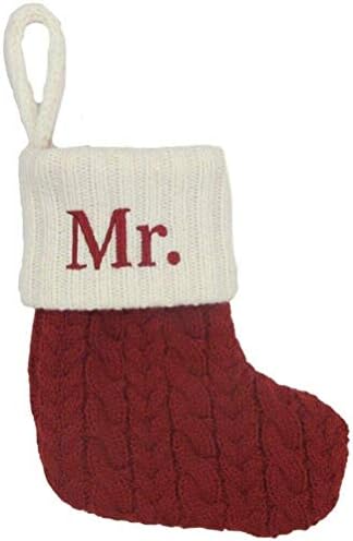 Чорапи с монограм от мини-8-инчов трикотаж St. Nicholas Square, Възли Кабел - Комплект от 2 - те отглеждане Mr .