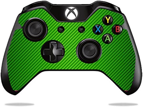 Калъф MightySkins, съвместим с контролера на Microsoft Xbox One или One S Lime от въглеродни влакна | Защитен, здрав и уникален