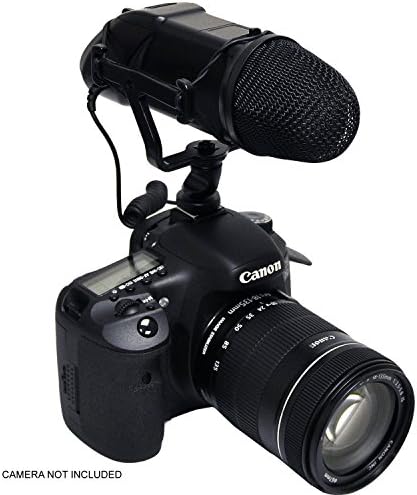 Цифров професионален микрофон с ЦПУ за Canon EOS Rebel T4i (стерео/NRS) с ръчен Dead Cat Wind за системи от висок клас (DSLR и видео)