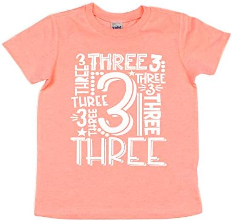 Тениска за Три Момчета и Момичета на 3-тия Рожден Ден, Подарък За Деца, Детска Празнична Тениска