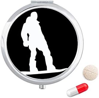 Спорт за Скейтборд Черно Контурный Модел на Калъф За Хапчета в Джоба Кутия За Съхранение на Лекарства Контейнер Опаковка