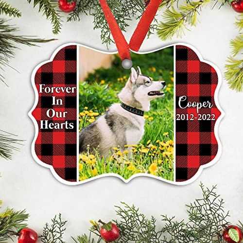 Завинаги в нашите Сърца Украса за Рамки за Кучета, Спомен Алуминиеви Декорации от Бенелюкс за кучета 2022, Персонални Украса