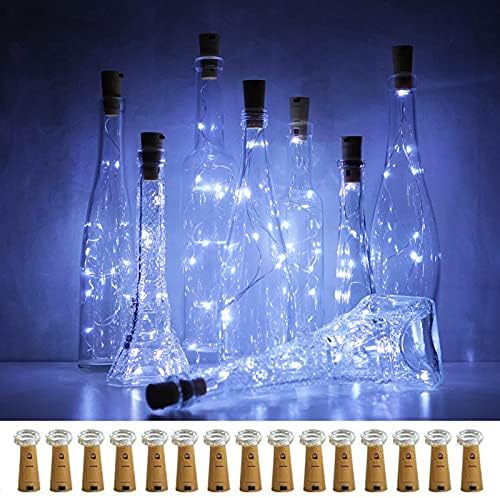Гирлянди за винени бутилки LoveNite със запушалка, 15 броя, 10 светодиода под формата на конфитюри от сребърна тел, Цветни Страхотна Мини-Гирлянди
