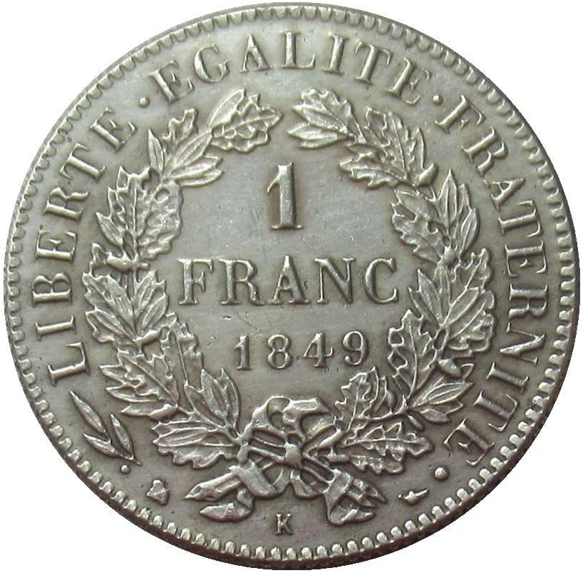 1 Франк 1849, 1850 Френски франк Чуждестранна Копирни Монета