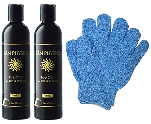 Средство за слънчеви бани Физика True Color Tanner (2 опаковки) с БЕЗПЛАТНИ отшелушивающими ръкавици