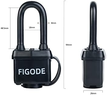 Комплект непромокаеми панти брави FIGODE от 20 опаковки, замък от ламинирана стомана с покритие, същите брави с ключ, заключване ширина