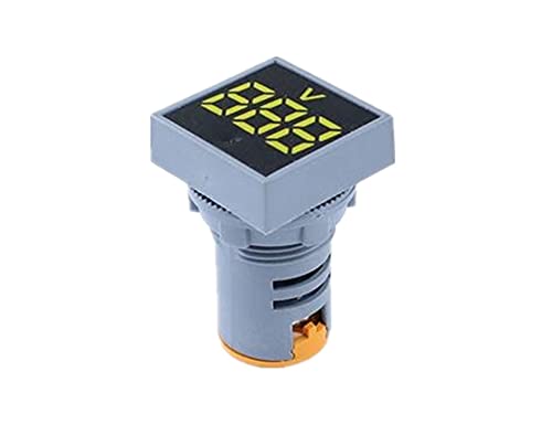 XJIM 22 мм Мини Цифров Волтметър Квадратен ac 20-500 В Волта Тестер за напрежение на електромера Led Лампи Дисплей (Цвят: бял)