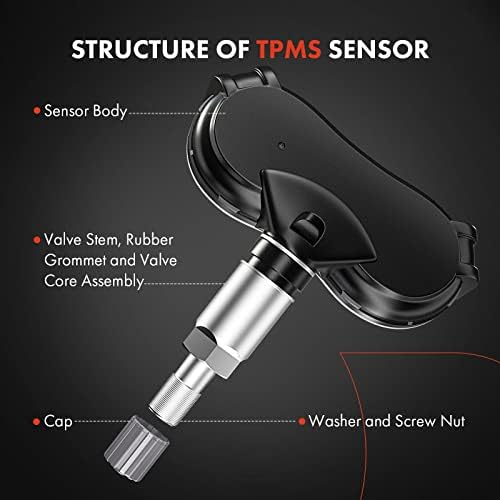 Сензори система за контрол на налягането в гумите Премиум-клас, съвместими с Toyota RAV4 2019-2021 Tundra 2018-2021 Sequoia