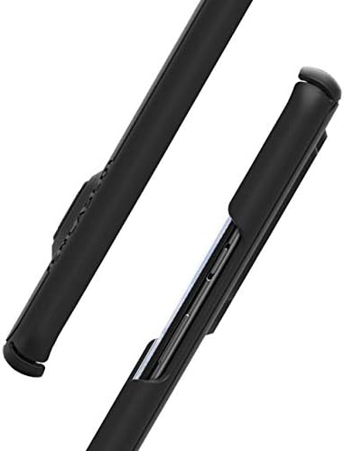 Колан за носене OnePlus 8 Pro в джоба с поставка за краката (тънък) Ултратънък калъф с клипс за кобур - Черен