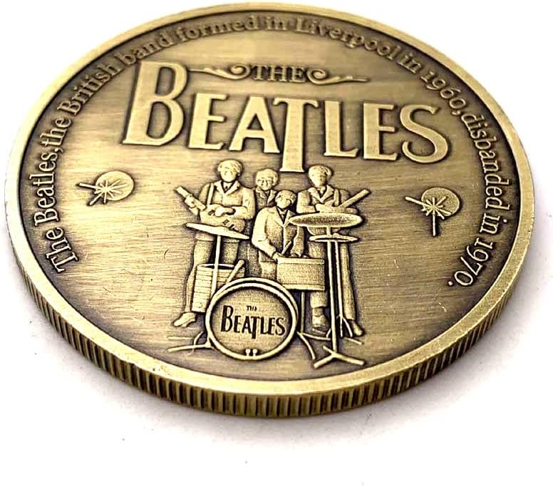 NIUBB Колекция Възпоменателни монети на британската рок група Бийтълс Стара Бронзова Монета Китарист на групата Бийтълс