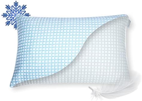 Охлаждаща калъфка Sleepavo Queen Size - Прохладно Калъфка за горещите спящи с мека охлаждаща възглавница с цип, Защитен Калъфка за нощни