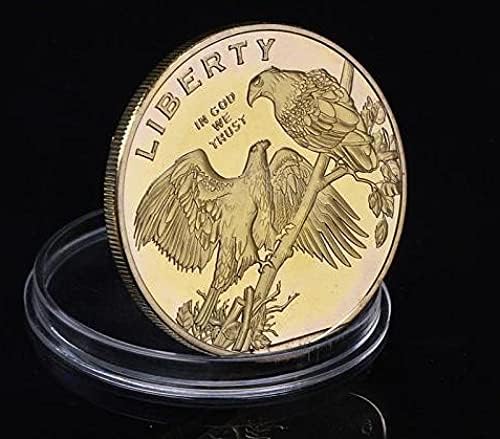 Позлатена Монета Американски Орел 2021 лимитирана серия Колекционерско издание с капачка Колекция Challenge Монети Артистичен