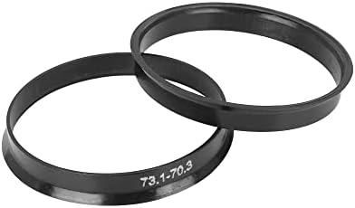 X AUTOHAUX 4шт Пластмасови пръстени с диаметър от 73,1 мм до 70,3 мм ID за Централна Главините на Колата С дупка в Колелото на Централна