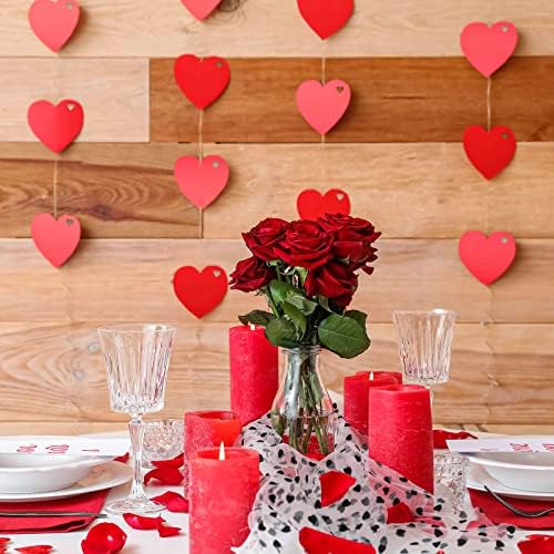 500 Броя Червени Подарък Етикет на Свети Валентин с Шнурком във формата На Сърце, Хартиени Етикети, Висящи Хартиени Сърца, Лични Багаж Етикети