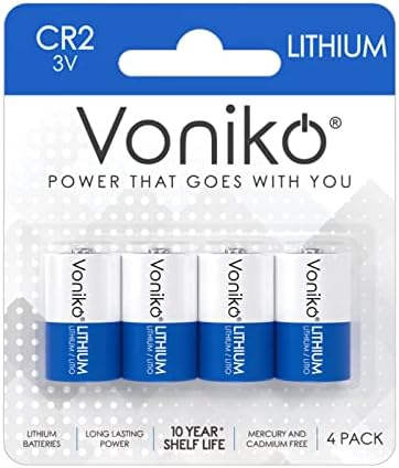 Литиеви батерии Voniko CR2 3V (4 групи), CR2 3-Вольтовая литиева батерия с висока мощност със срок на валидност 10 години