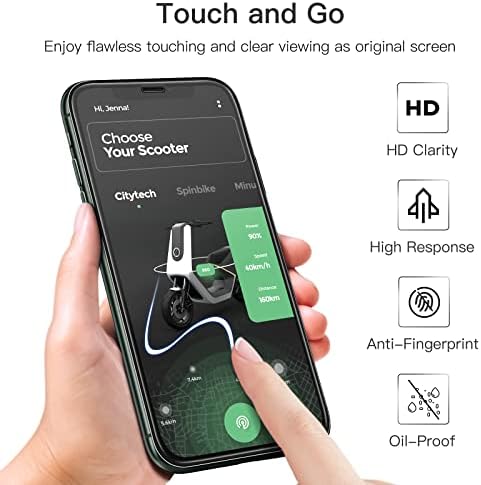 Защитно фолио JETech Full Coverage Screen Protector за iPhone 11 Pro Max / iPhone XS Max 6,5 инча, черен край, фолио, изработени