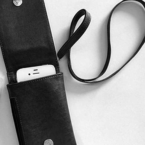Пъпка На Цвете Боя Телефон В Чантата Си Портфейл Окачен Мобилен Калъф Черен Джоба