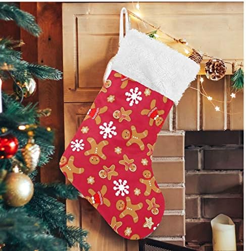 Коледни Чорапи ALAZA, Коледни Сладкиши и Различни Снежинка, Звезда, Класически Персонализирани Големи Чулочные Украса за семейни тържества,