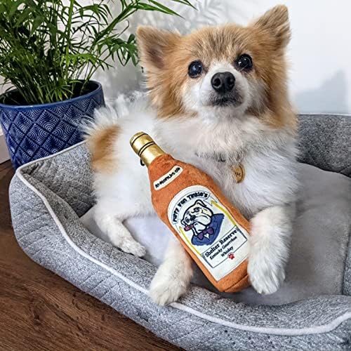 Huxley & Kent за кучета | Кученцето Van Tinkle's Whiskey (Голям) | Мощен Плюшен играчка за кучета с пищалкой | Забавен подарък за кучета
