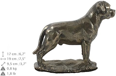 Опашката ротвайлер, Урна за Кучешки Праха, Мемориал със Статуя, на името на домашен любимец и Цитат - ArtDog Personalized