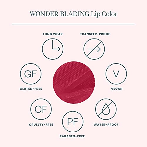 Комплект за оцветяване на устните Wonderskin Divine Wonder Blading Peel and Reveal, с телесен цвят Нюанс за устни, Трайно водостойкое