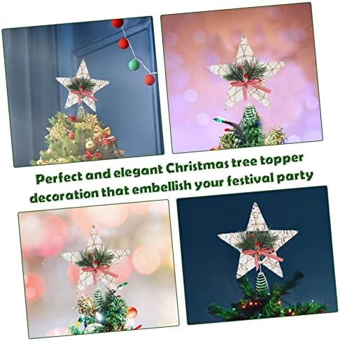 SEWACC Коледно Дърво Топ Звездата на Междузвездни Украса на Празничната Topper за Празнична коледна Елха Парти декорация за