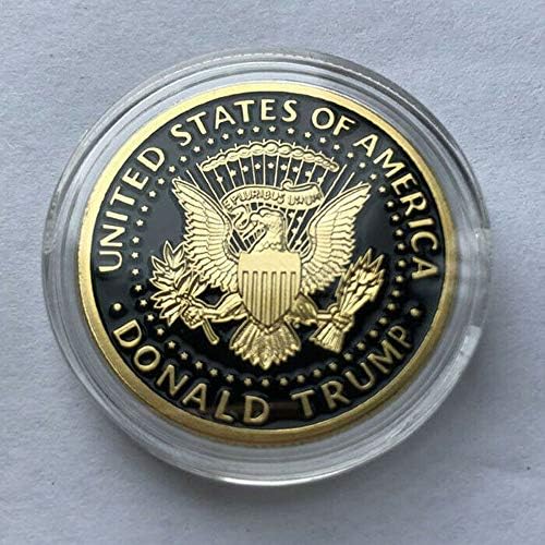 2 елемента Президентската кампания на САЩ Доналд Тръмп Орел Новост Възпоменателна Монета на Повикване (Злато /сребро на черен