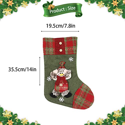 CLOACE Големи Коледни Чорапи 3D Дядо коледа, Снежен човек Чул за Коледни Чорапи, Семейно Парти Празничен Камина Коледно Дърво Висящи Украшения