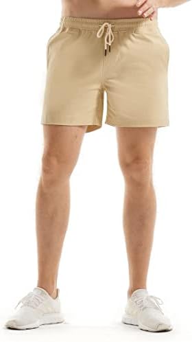 Мъжки къси панталони-чино AIMPACT Slim-fit с плоска предна част на 5.5 инча, Стрейчевые Ежедневни панталони с джобове