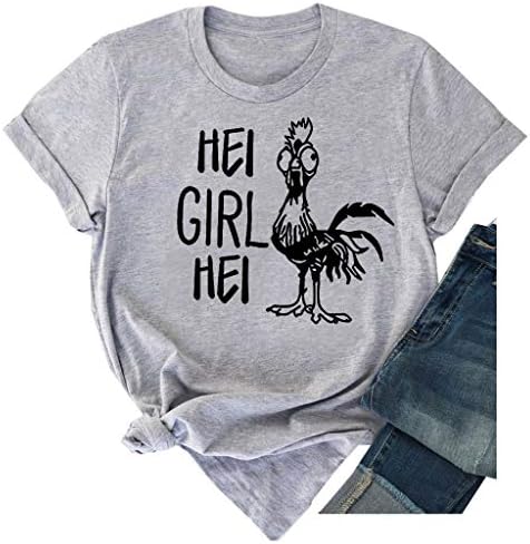 Meikosks/ женска тениска с приятен графичен принтом и писмото принтом, панталони с кръгло деколте, потник с ръкави, ежедневни свободни