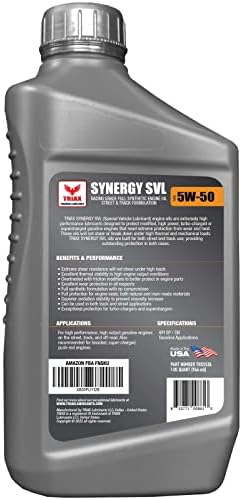 TRIAX Synergy VASSIL 5W-50, Гоночное Моторно масло, Напълно Синтетично, за уличните и Трековых работи (1 Литър)