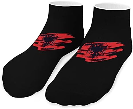 Спортни Чорапи с Дълбоко деколте под Флаг на Албания, Чорапи до Глезена, Без да се показва, Спортни Къси Чорапи за Бягане за Мъже И