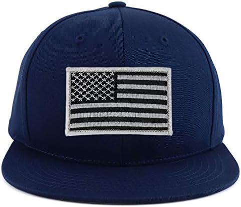 Armycrew Черно-Сива бейзболна шапка с Нашивкой на Американското Младежки Размер Flatbill възстановяване на предишното положение