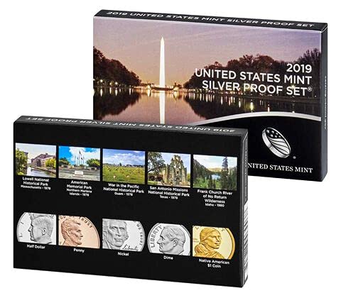 Комплект от 10 Сребърни монети, Монетен Двор на Съединените Щати 2019 година на Издаване