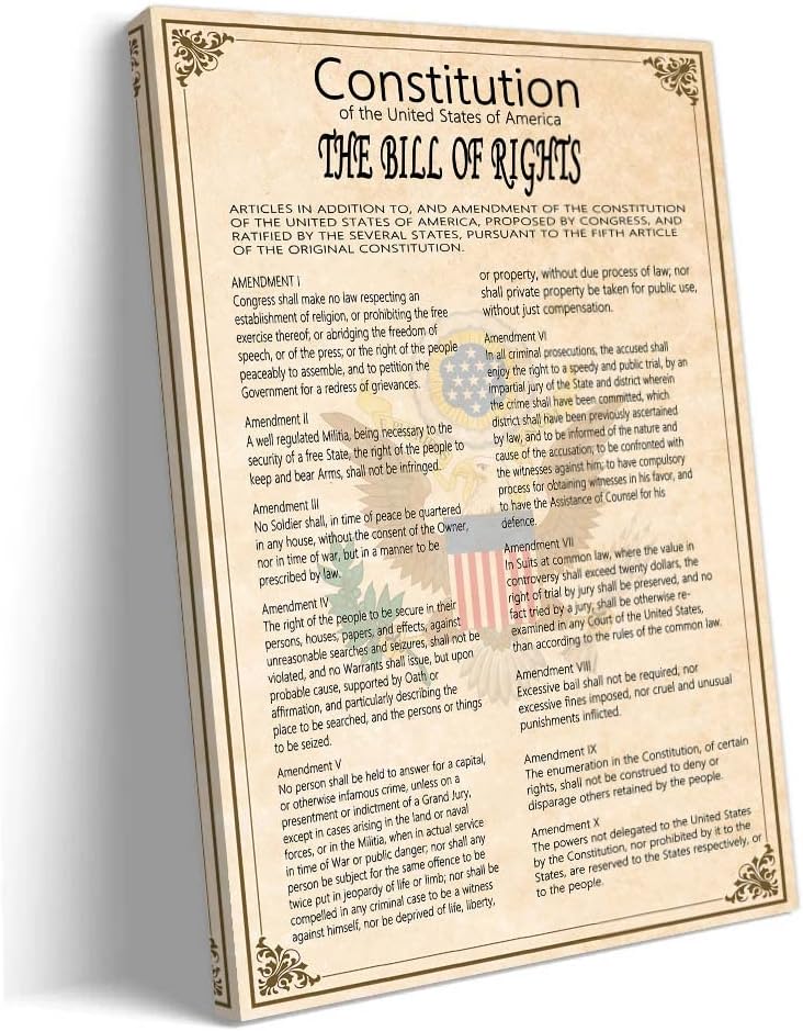 Американската Конституция и Харта на правата На потребителя В Рамката на Стенно Изкуство Конституцията на САЩ Книга Цитат на Стенно Изкуство