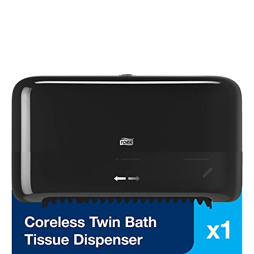 Диспенсер за тоалетна хартия Tork без ядро, Черен, За дома и малкия бизнес, Подходящ за диспенсеров T7