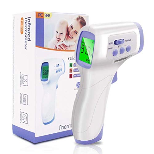 Термометър за челото Anthsania за възрастни и деца, Безконтактен Инфрачервен Термометър с LCD дисплей и моментални показания