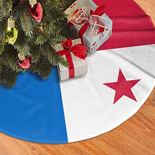 Пола за Коледната елха, 30-48-Инчов Флаг Панама, Подложка за коледно дърво за Коледна украса, Декорация за Празничната партита