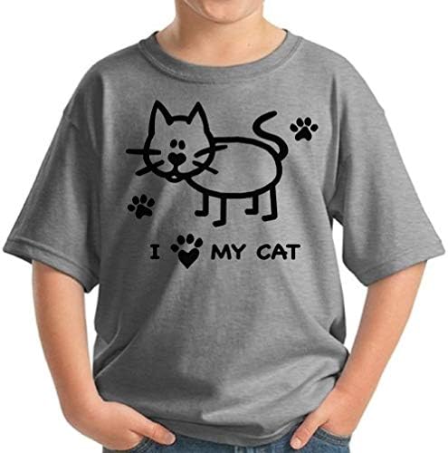 Тениска с котка Pekatees I Love My Cat Детски тениски