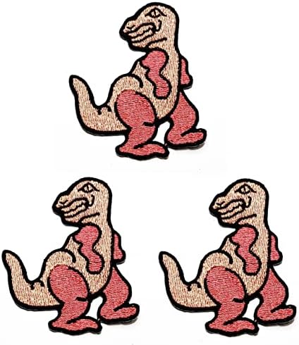 Салфетки плюс 3 бр.. Сладък Карикатура Динозавър За Деца, Нашивка с изображение на Света на Динозаврите, Бродирана Апликация, Дрехи от