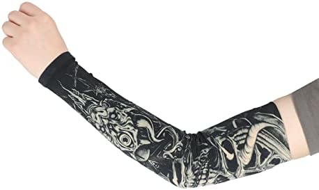 OhMill UV Защита От Слънцето Охлаждащи Ръкави За Ръце Растягивающийся Ледена Коприна Временни Татуировки Ръкави на Мъже, Жени Спорт