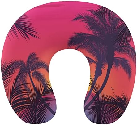 Кокосови Палми, Хавай Пътна Възглавница За Подкрепа на Главата и врата Възглавница Memory Foam U-Образна форма на облегалката